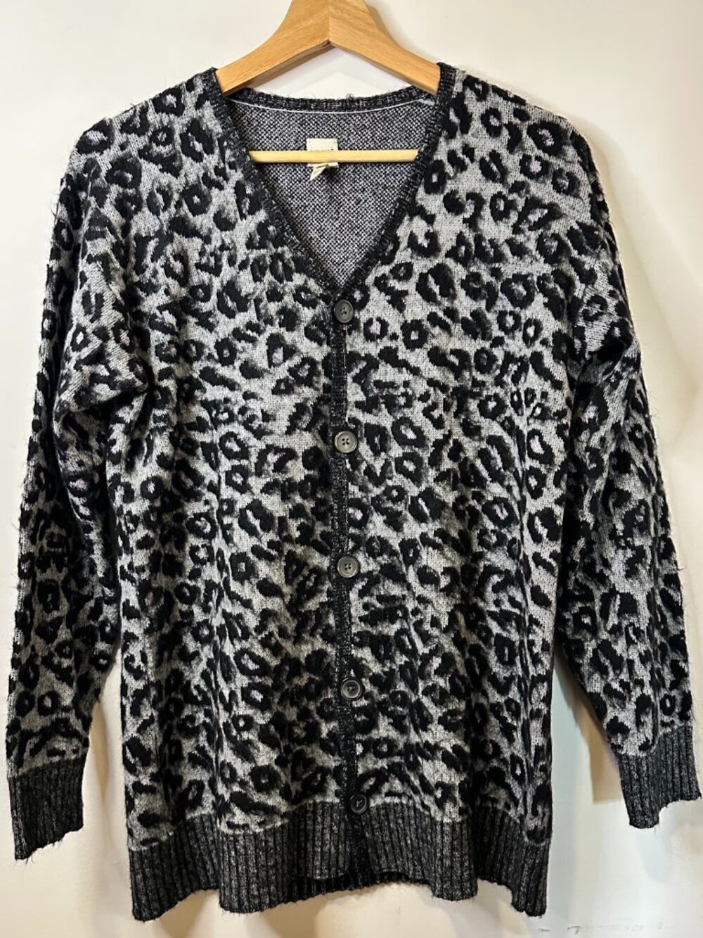 Grey Leopard Cardigan by Rebecca Taylor (La Vie)